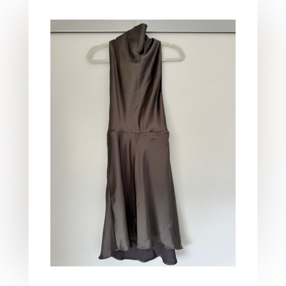 Zara Chocolate Brown Backless Dress